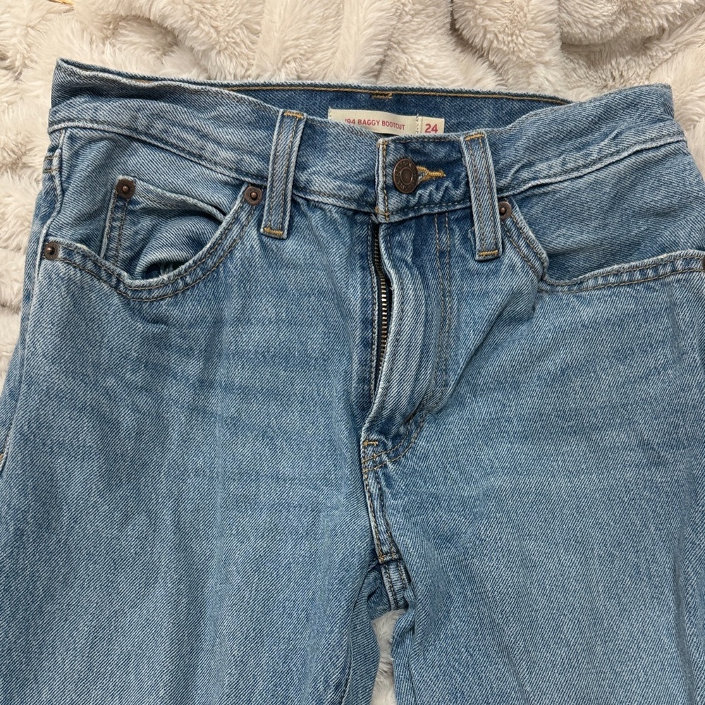 Levi's Classic Blue Wide-Leg Jeans